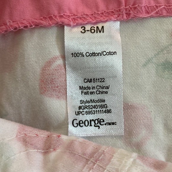 George Heart Shaped Cherry Print Jumper Dress 3-6 Months - Picture 7 of 10